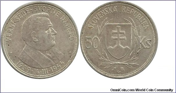 Slovakia 50 Slovakian Korun 1944