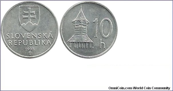 Slovakia 10 Halierov 1993