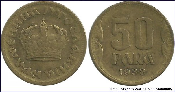 Yugoslavia 50 Para 1938