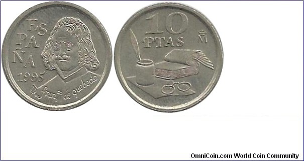 Spain 10 Pesetas 1995-Don Francisco de Quevedo