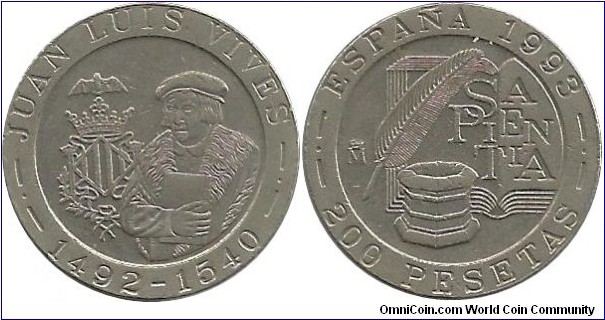 Spain 200 Pesetas 1993-Juan Luis Vives