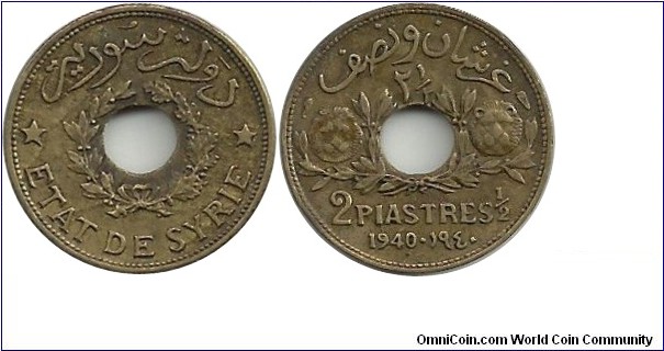 Syria 2½ Piastre 1940