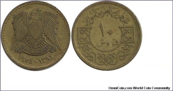 Syria 10 Piastres 1974