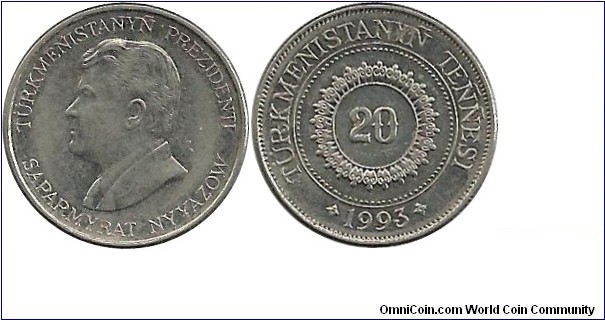 Turkmenistan 20 Tenne 1993