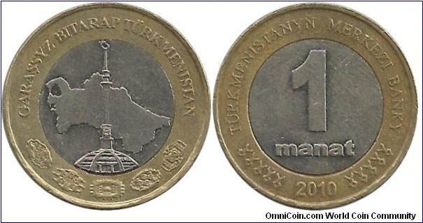 Turkmenistan 1 Manat 2010