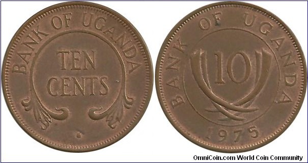Uganda 10 Cents 1975