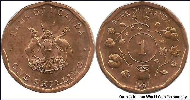 Uganda 1 Shilling 1987