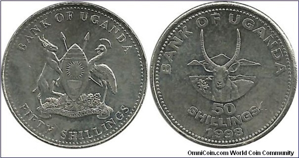 Uganda 50 Shillings 1998