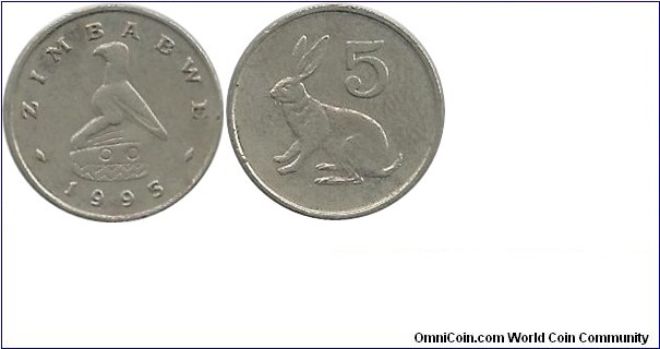 Zimbabwe 5 Cents 1995