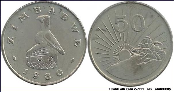 Zimbabwe 50 Cents 1980