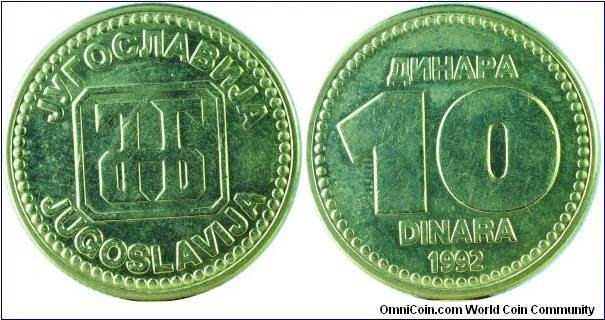 Yugoslavia10Dinara-km152-1992