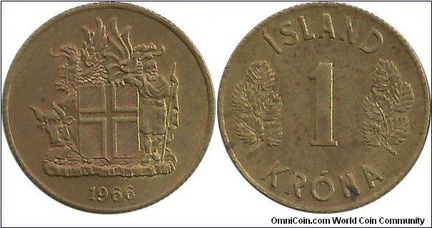 Iceland 1 Krona 1966
