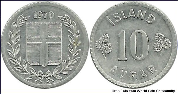 Iceland 10 Aurar 1970