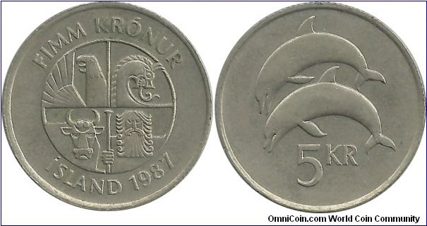 Iceland 5 Kronur 1987