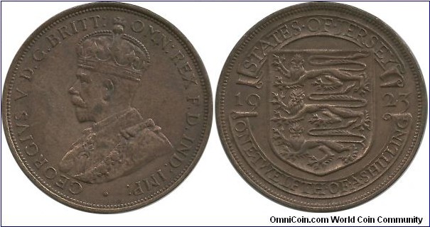 Jersey 1/12 Shilling 1923