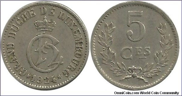Luxembourg 5 Centimes 1924