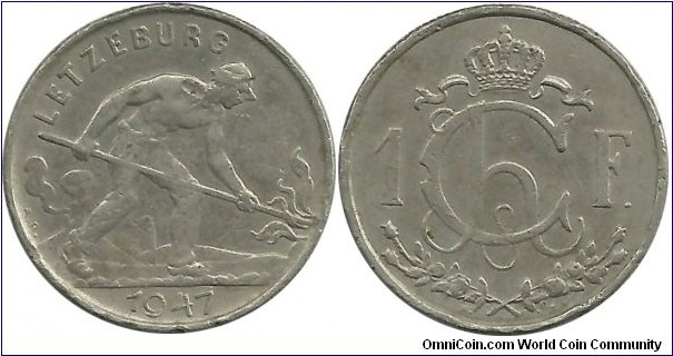 Luxembourg 1 Franc 1947