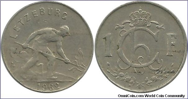 Luxembourg 1 Franc 1962