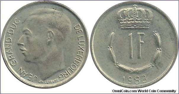 Luxembourg 1 Franc 1983