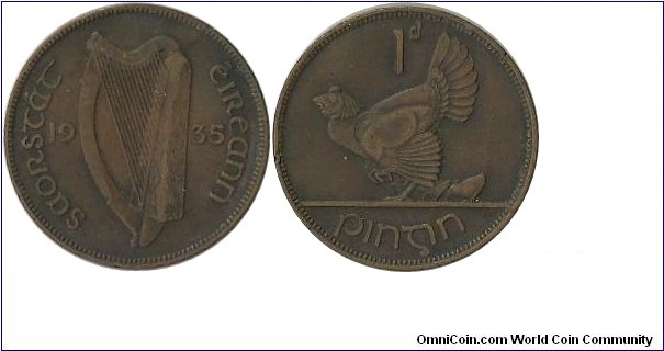 Ireland 1 Penny 1935