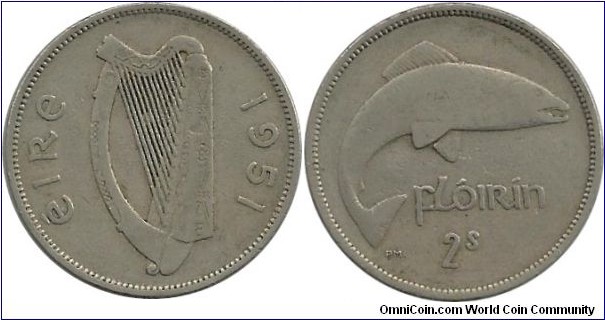 Ireland 1 Florin 1951