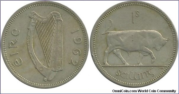 Ireland 1 Shilling 1962