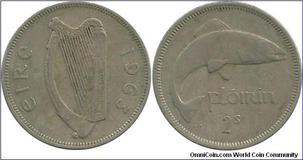 Ireland 1 Florin 1963