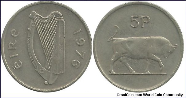 Ireland 5 Pence 1976