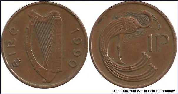 Ireland 1 Penny 1990