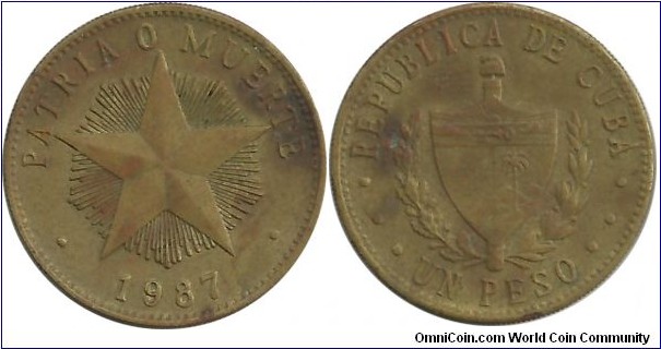 Cuba 1 Peso 1987