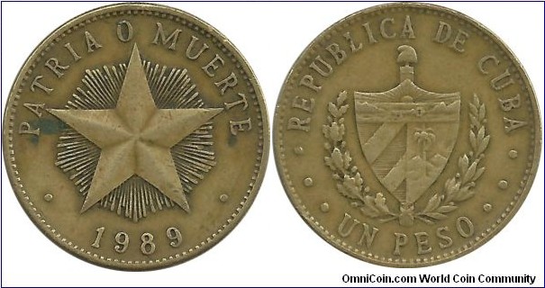 Cuba 1 Peso 1989
