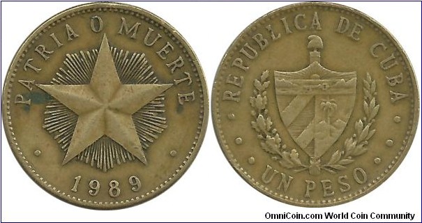 Cuba 1 Peso 1989