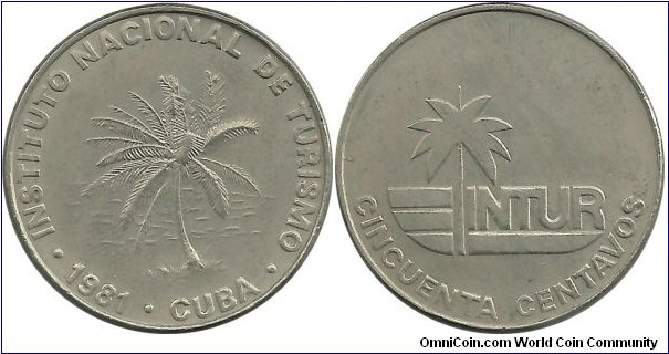 Cuba-INTUR 50 Centavos 1981
