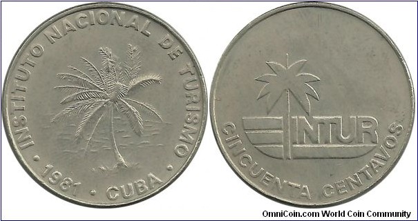 Cuba-INTUR 50 Centavos 1981