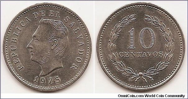 10 Centavos
KM#150
5.1000 g., Copper-Nickel Clad Steel, 26 mm. Obv: Head of Francisco Morazan left date below Rev: Denomination within wreath Note: Medal rotation