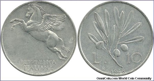 Italy 10 Lire 1948