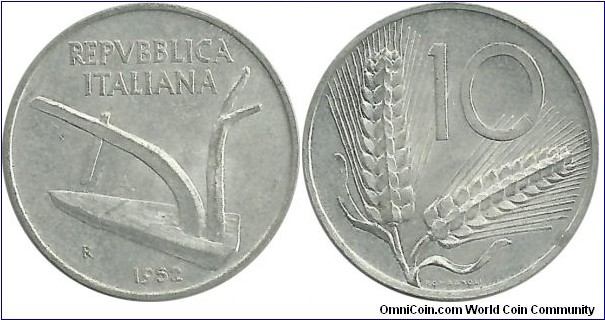 Italy 10 Lire 1952