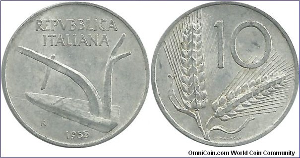 Italy 10 Lire 1955