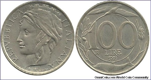 Italy 100 Lire 1993