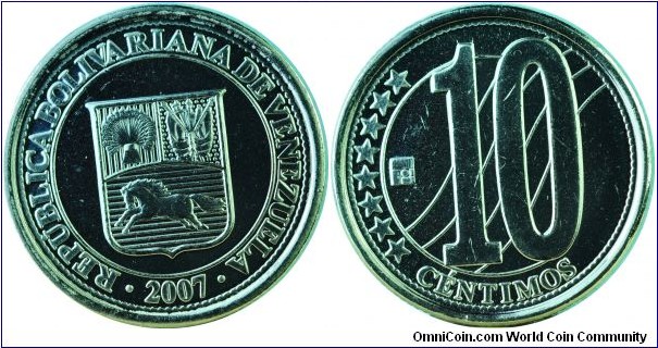 Venezuela10Centimos-BolivarFuerte-y(new)-2007