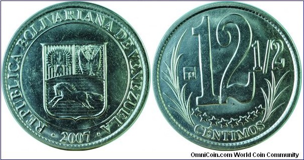 Venezuela12.5Centimos-BolivarFuerte-y90-2007