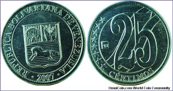 Venezuela25Centimos-BolivarFuerte-y91-2007