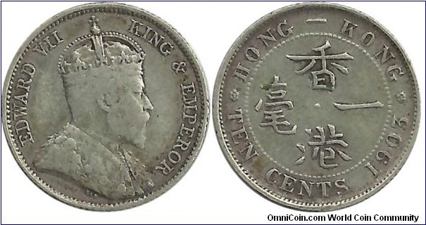 HongKong 10 Cents 1903