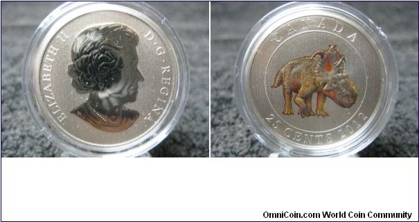  'Pachyrhinosaurus Lakustai' Glow-in-the-dark 25-Cent Coin