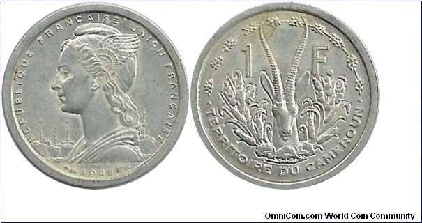 FrenchEquatorialAfrica 1 Franc 1948 (Territoire du Cameroun)