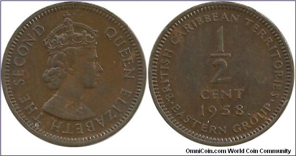 British Caribbean Territories ½ Cent 1958
