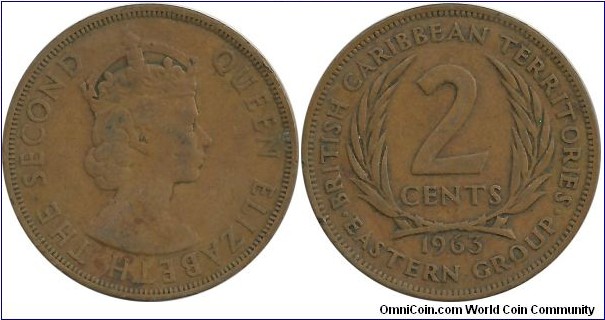 British Caribbean Territories 2 Cents 1963
