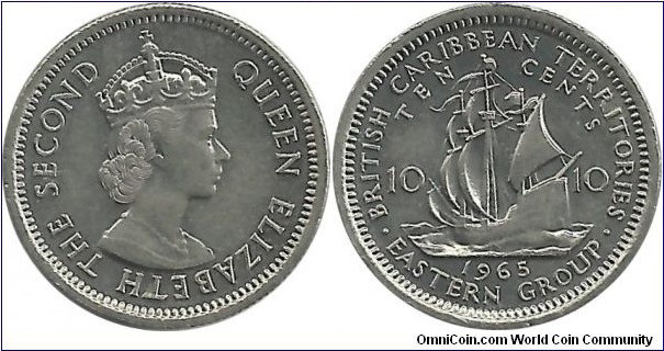 British Caribbean Territories 10 Cents 1965