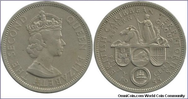 British Caribbean Territories 50 Cents 1955