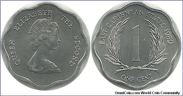 ECaribbeanStates 1 Cent 1989